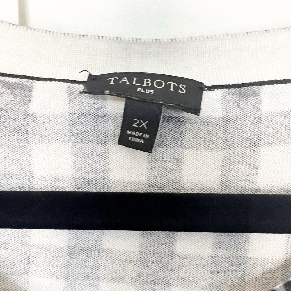 Talbots Gingham Cardigan Sweater Set - Picture 9 of 10
